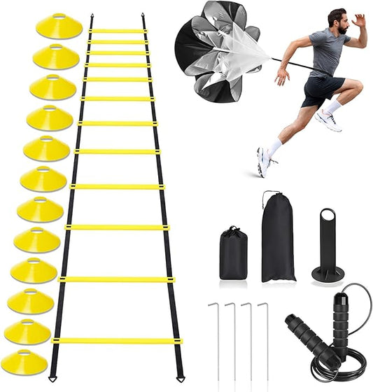 Agility Ladder,Speed Training Equipment Set,20ft Rungs Speed Ladder,Soccer