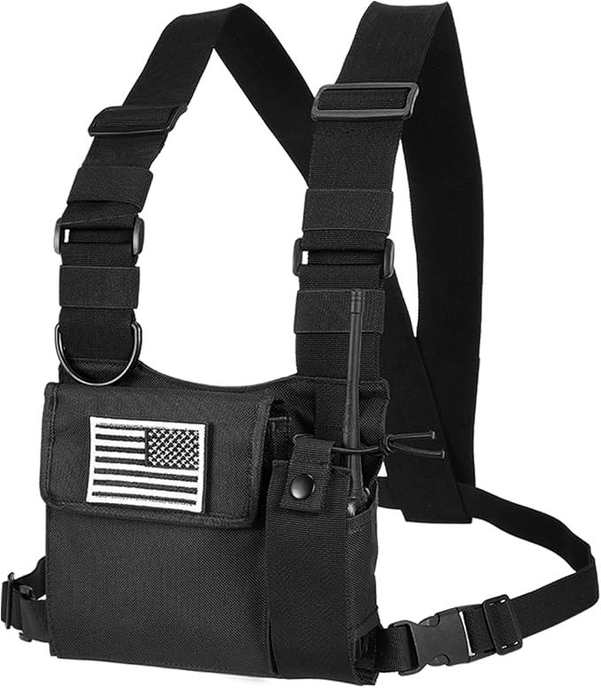 abcGoodefg Radio Chest Harness Chest Front Pack Pouch