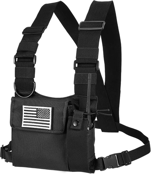 abcGoodefg Radio Chest Harness Chest Front Pack Pouch