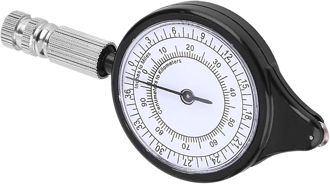 Map Measuring Gauge Meter Scale Mileage Odometer Map
