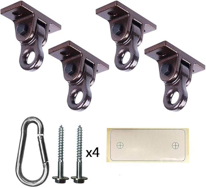 Heavy Duty Bronze Swing Hangers Screws Bolts Included 5000 lb (4 Pack)
