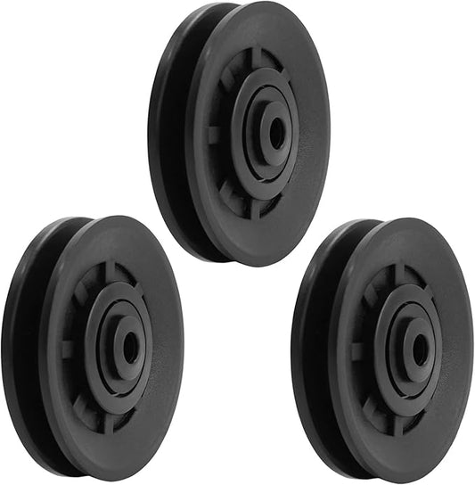 Luwint 3.5" Bearing Pulley Wheel, Fitness Pulleys Replacement for Home Gym Parts