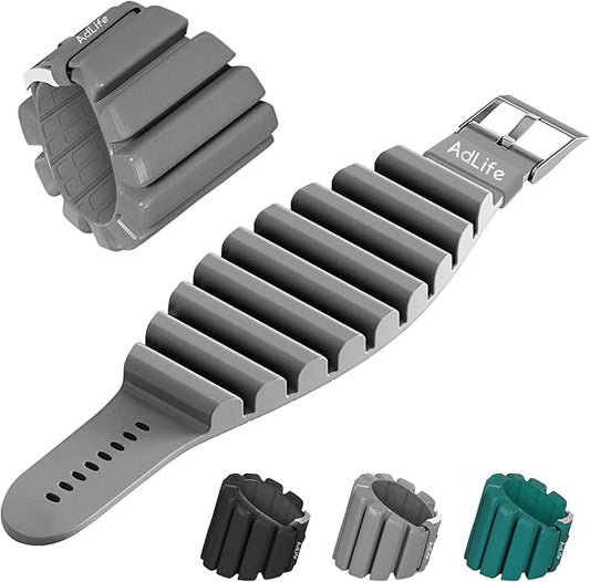 ADLIFE Adjustable Wrist Ankle Weights for Women Men Kids, 2 Lbs Wearable Arm Leg Weights Set of 2(1 Lb Each), Weighted Wristbands Exercise Weights for Walking Running Pilates Yoga Home Gym Workout