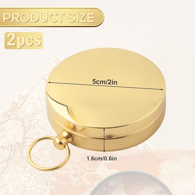 2pcs Survival Compass for Hiking