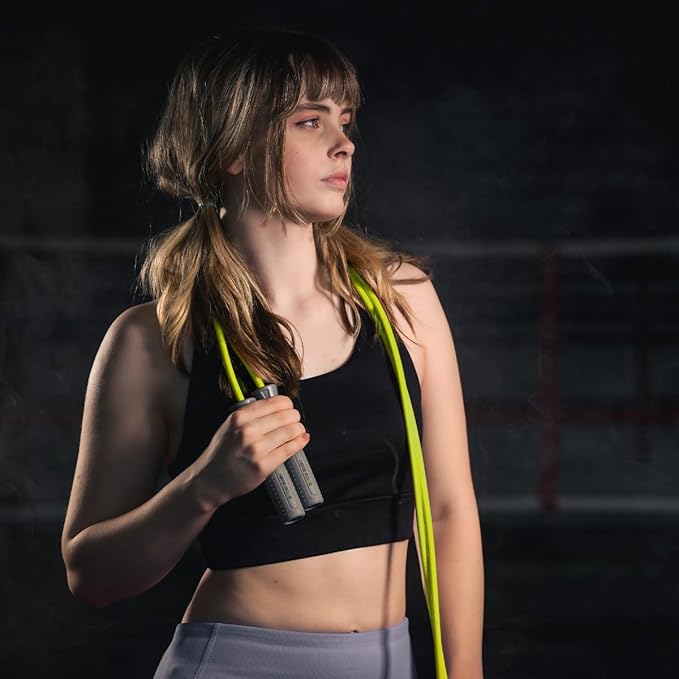 HEREROPE Jump Ropes for Fitness, Adjustable Jump Rope for Women Men, Weighted Speed Rope with 7mm PVC Skipping Rope, No-Slip Grip, Ball Bearing, Great for Speed, Cardio & Tricks, Strength Boxing