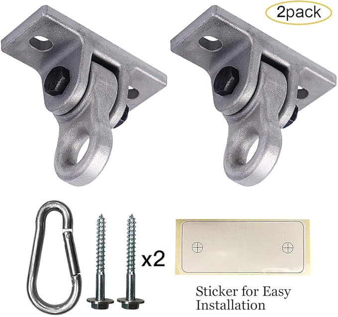 Heavy Duty Metal Color Swing Hangers Screws Bolts 5000 lb 2 Pack