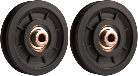 LFJ 90mm/3.5" Nylon Bearing Pulley Wheel Replace for Gym Equipment Part Cable Merchine