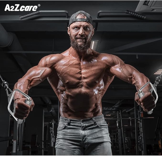 A2ZCARE LAT Pull Down Cable Machine Attachment - Cable Machine Accessories for Home Gym with Multi Option