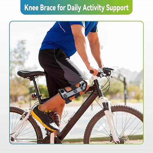 ACL Knee Brace, Functional Knee Support for PCL, MCL, Ligament Sports Injuries, Meniscus Tear, Relief from Knee Joint Pain with Side Stabilizers for Men & Women(XL/Right)