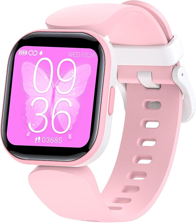 Kids Fitness Activity Tracker Watch, 1.4" DIY Watch Face IP68 Waterproof Kids Smart Watch with 19 Sport Modes, Pedometers, Sleep Tracking, Great Gift for Boys Girls Teens 6+