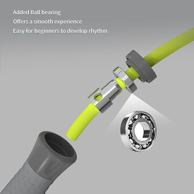 Hererope Adjustable Jump ropes for Fitness，1/4lb Weighted Jump Rope for Men & Women, Skipping Rope with Comfortable & Ergonomic Grip, Built for Cardio, Gym & Home Workouts, Boxing, Crossfit Exercise