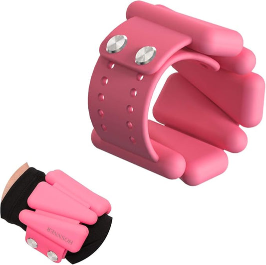 Adjustable Women Wrist Weights - Silicone Bracelet Button 1 LB 2 Per