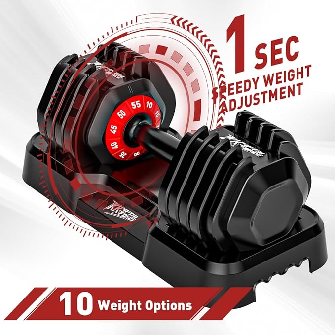 25/55lbs Adjustable Dumbbells Set, Dumbbells with Anti-Slip Metal Handle for Exercise & Fitness Fast Adjust Weight for Full Body Workout Fitness