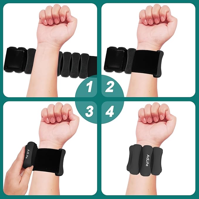 2lbs Adjustable Pilates Wrist Ankle Weights for Women 2(1 lb