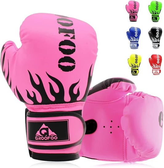 Kids Boxing Gloves 4oz 6oz 8oz Punching Gloves for Kids Youth Traning Gloves for Punching Bag Kickboxing Sparring Muay Thai MMA Fight Gloves