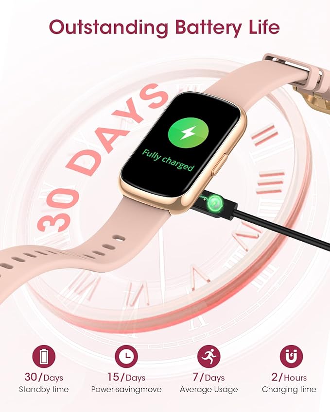 Health Fitness Tracker for Men Women: 24H Heart Rate Monitor Activity Trackers Blood Oxygen Sleep Step Calorie Tracking 5ATM Waterproof Fitness Smart Watches for Woman Compatible with iPhone Android