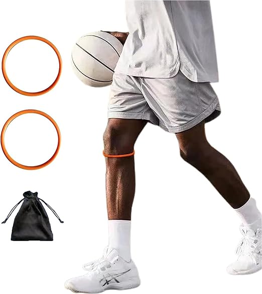 2PCS Patellar Tendon Support Strap, Knee Pain Relief & Patella Stabilizer Knee Strap Brace Support for Hiking, Soccer, Basketball, Running, Jumpers Knee, Tennis, Volleyball & Squats (Orange)