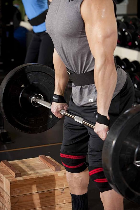 Harbinger Red Line 78-Inch Knee Wraps for Weightlifting (Pair)