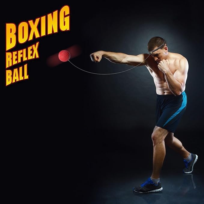 High-Performance Boxing Reflex Balls - Improve Reflexes and 2 with 4 Balls