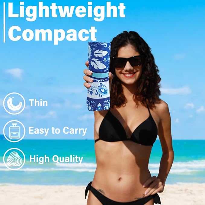 Microfiber Lightweight Beach Towel Sand Free Quick Dry