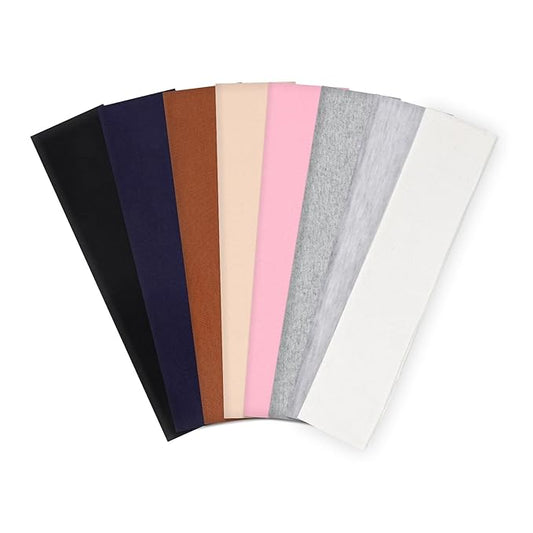 8 Pack Headbands for Women, Sweat Absorbing Sport Headbands Non Slip Cotton Hair Bands for Daily Life Workout Yoga Running