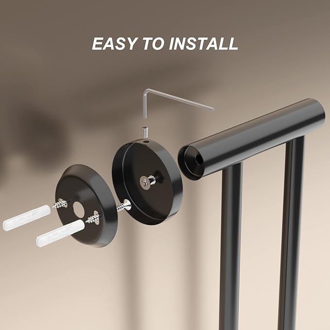 Adjustable Double Bath Towel Bar 16 to 27.6 Inch 1" Tube
