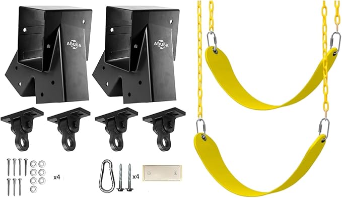 Heavy Duty Children Swing Set Hardware Replacement Kit 2 Swing 4 Swing 2 Green (H2SY)