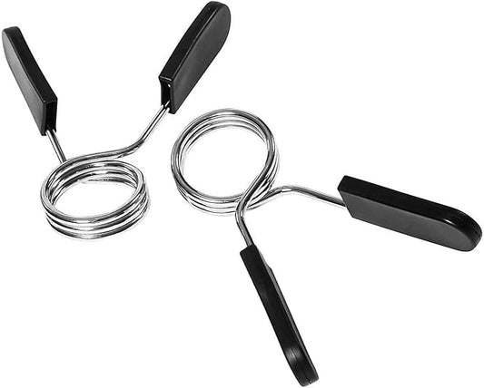 2 pcs Spring Clip Collars, 2-inch (50mm) Barbell Exercise Collar Clamps for Olympic Weight Bar Dumbbells Gym Fitness Training Weight Lifting Equipment