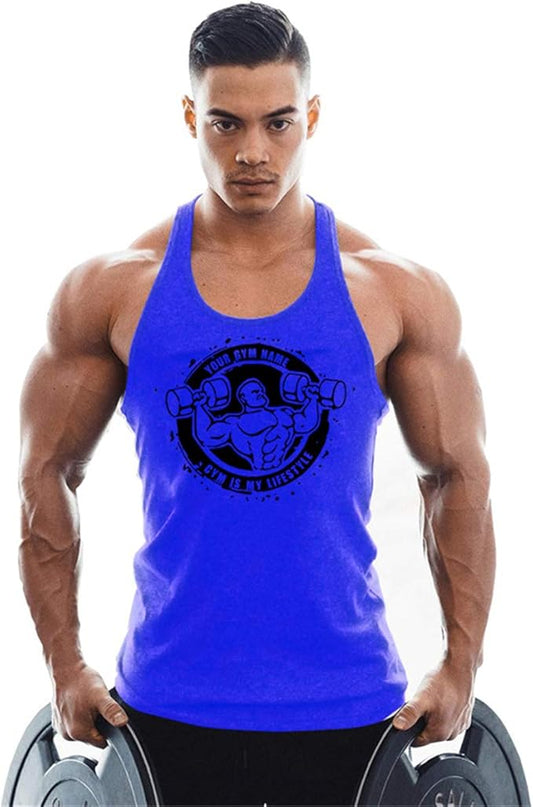 Men's Workout Sport Tank Tops Gym Vest Bodybuilding Fitness Muscle Shirts