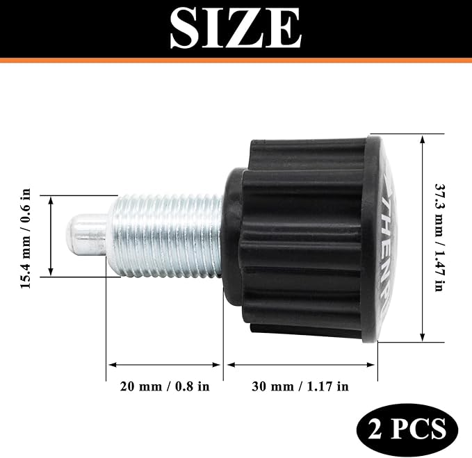 M16 Pull Pin Knob 2PCS Spring Adjustment Fitness Pop-up Knob Exercise Bike Replacement Parts for Fitness Equipment