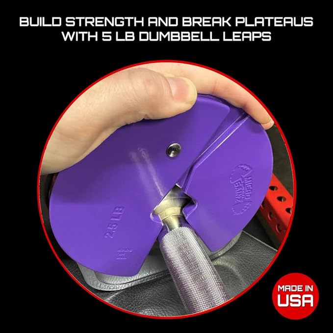 Micro Gainz Dumbbell Fractional 2.5 lb Weight Plate, Ideal for Micro Loading, (Choose Color) 4 Piece Fractional Weight Plates, Designed for Dumbbell Training, Made In USA