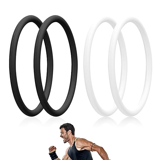 4 Pcs Patellar Tendon Support Strap, Silicone Knee Band Flexible Patella Knee Strap Patellar Tendon Knee Strap Brace for Running Basketball Sports Men Women Fixed Knee Stabilization