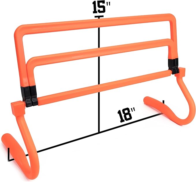 6-Pack of Agility Hurdles with Adjustable Height Extenders