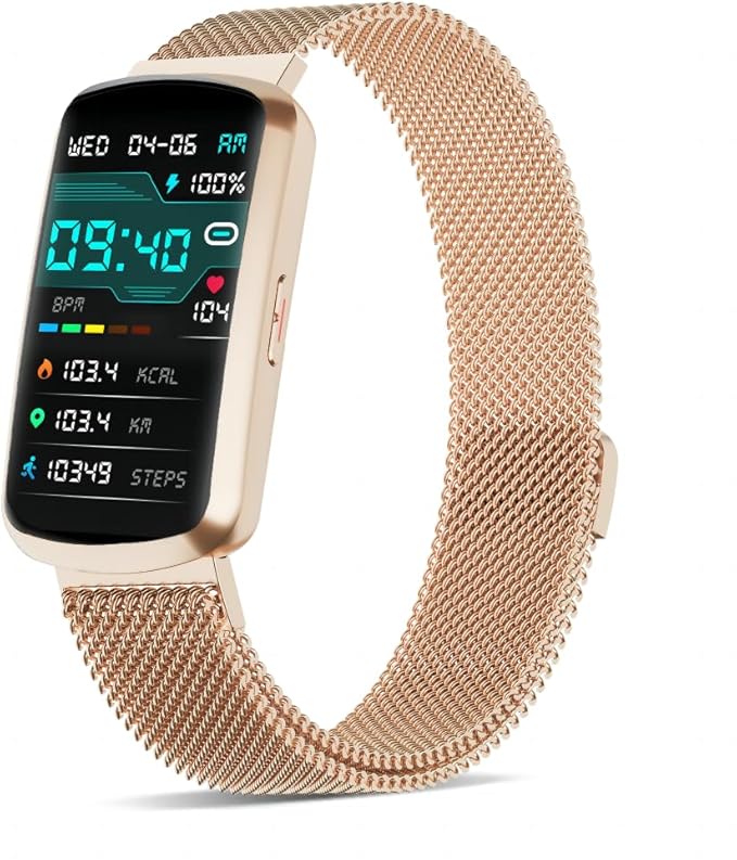 Health Fitness Tracker, Smart Watch with 24/7 Heart Rate and Blood Pressure Monitor, Activity Tracker with Blood Oxygen, 120 Sport Mode Waterproof Sleep Tracker for Women Men