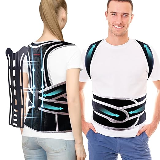 Adjustable Posture Corrector Brace for Women & Men, Breathable Back Support, Comfortable Posture Straightener for Upper or Lower Back, Daily Wear
