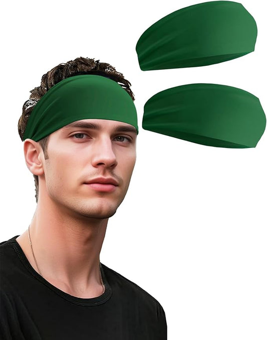 Headbands for Men & Women, Sweat Headband Non-Slip Sweatband Sports Running Cycling Yoga Basketball Workout Football Training