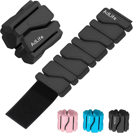 ADLIFE Adjustable Wrist Ankle Weights for Women Men Kids, 2 Lbs Wearable Arm Leg Weights Set of 2(1 Lb Each), Weighted Wristbands Exercise Weights for Walking Running Pilates Yoga Home Gym Workout