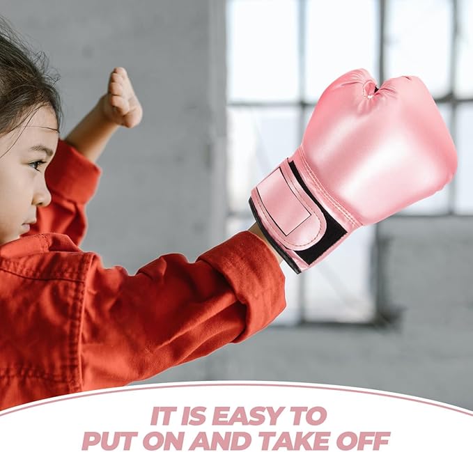 Milisten Kids Boxing Gloves: Toddler Boxing Gloves for Kids Training - Punching Bag Training Sparring Gloves Suitable for Boys and Girls Boxing Beginners（Pink