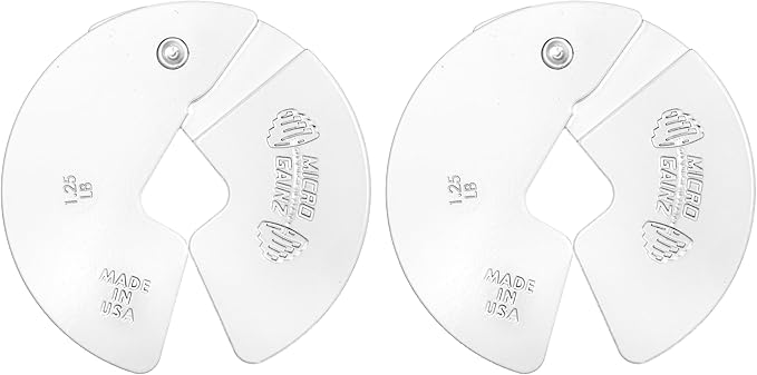 Micro Gainz Dumbbell Fractional 1.25lb Weight Plate, Ideal for Micro Loading, (Choose Color) 2 Piece Fractional Weight Plates, Designed for Dumbbell Training, Made In USA