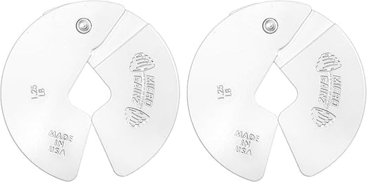 Micro Gainz Dumbbell Fractional 1.25lb Weight Plate, Ideal for Micro Loading, (Choose Color) 2 Piece Fractional Weight Plates, Designed for Dumbbell Training, Made In USA
