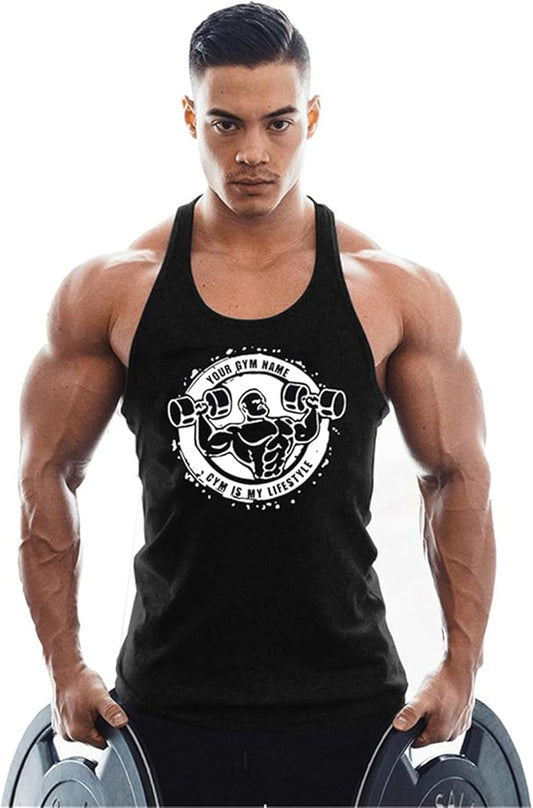 Men's Workout Sport Tank Tops Gym Vest Bodybuilding Fitness Muscle Shirts