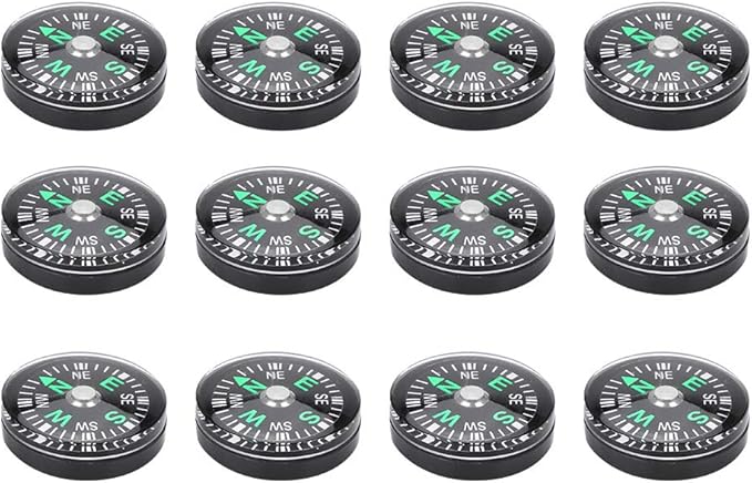 20mm Pocket Compass Lightweight Button Compass Camping for Hiking