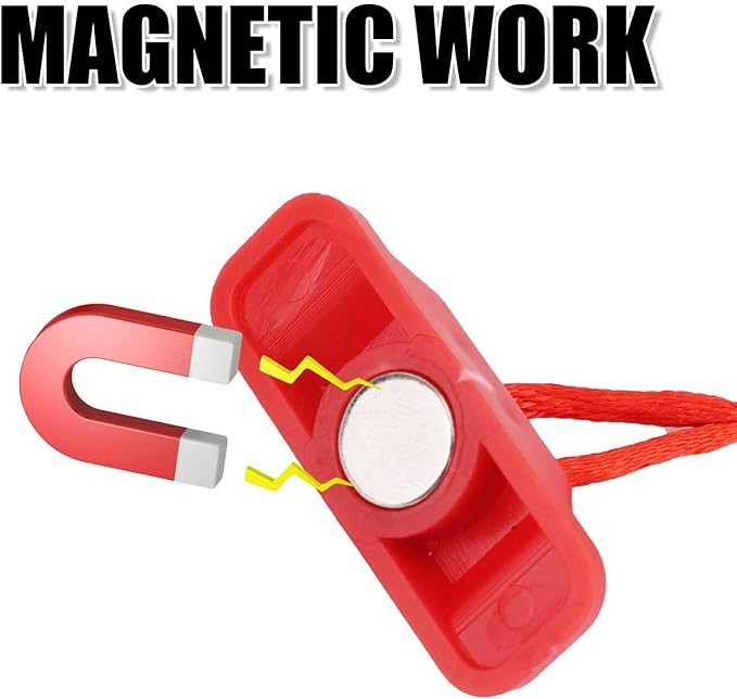2pcs Treadmill Magnet Safety Key, 1,57x0,59in Magnetic Safety Switch Universal Treadmill Emergency Stop Magnet for Treadmills Running Machines (Rectangle)