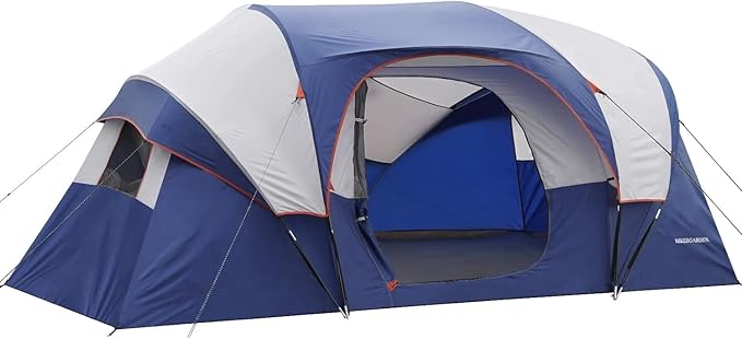 HIKERGARDEN 10 Person Camping Tent - Portable Easy Traveling-14'x11'x74in(H)