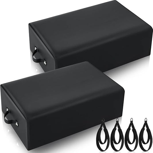 Abbylike 2 Pcs Pilates Sitting Box 25.6×15.8×9.5 Inch 4 Pcs