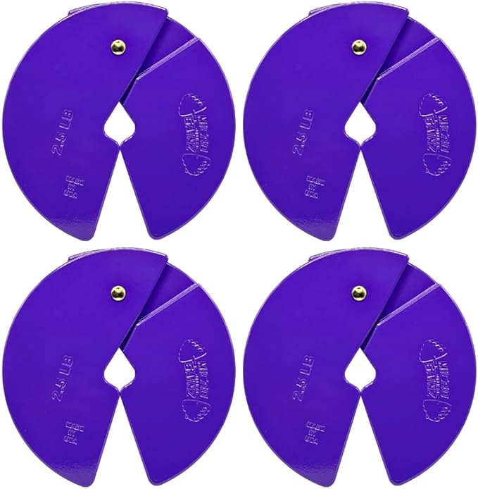 Micro Gainz Dumbbell Fractional 2.5 lb Weight Plate, Ideal for Micro Loading, (Choose Color) 4 Piece Fractional Weight Plates, Designed for Dumbbell Training, Made In USA