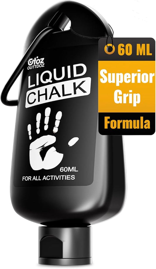 60ML Superior Grip Liquid Chalk Mess-Free Gym Chalk for Weightlifting, Gymnastics, Rock Climbing, Dancing, Dries in Seconds. Package May Vary.