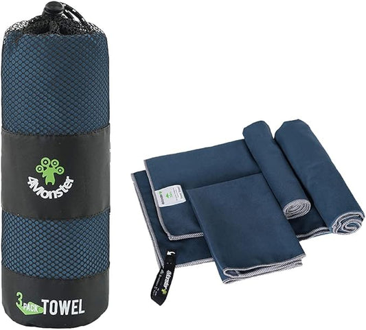 4Monster Camping Towels 3 Size at 1 Pack