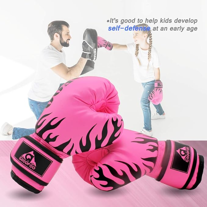 Kids Boxing Gloves 4oz 6oz 8oz Punching Gloves for Kids Youth Traning Gloves for Punching Bag Kickboxing Sparring Muay Thai MMA Fight Gloves
