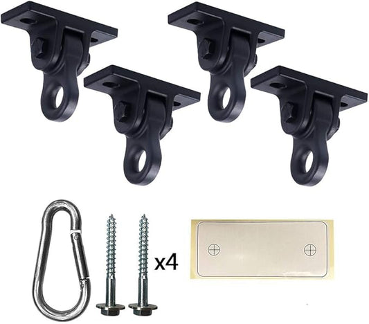 Heavy Duty Black Swing Hangers Screws Bolts Included 5000 lb (4 Pack)